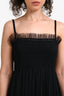 Gucci Black Chiffon Sleeveless Maxi Dress Size 42 with Slip Dress