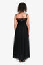 Gucci Black Chiffon Sleeveless Maxi Dress Size 42 with Slip Dress