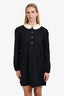 Gucci 2018 Navy Peter Pan Collar Long Sleeve Mini Dress Size 44