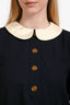 Gucci 2018 Navy Peter Pan Collar Long Sleeve Mini Dress Size 44