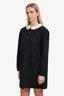 Gucci 2018 Navy Peter Pan Collar Long Sleeve Mini Dress Size 44