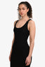 Versace Black Ribbed Knit Mini Dress Size 40