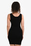Versace Black Ribbed Knit Mini Dress Size 40