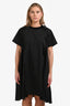 Sacai Black Ruffle Detail Asymmetrical A Line Dress Size 3