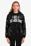 Gucci Black Crystal Embellished "Gucci Cosmogonie" Hoodie Size S