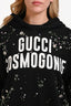 Gucci Black Crystal Embellished "Gucci Cosmogonie" Hoodie Size S