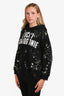 Gucci Black Crystal Embellished "Gucci Cosmogonie" Hoodie Size S