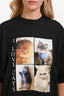 Balenciaga 2020 Black "I Love Cats" Distressed Short Sleeve T-Shirt Size XS