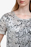Equipment White Silk Snake Print Blouse Size S