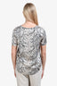 Equipment White Silk Snake Print Blouse Size S