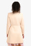 Prada 2012 Cream Wool Single Breasted Midi Coat Size 38