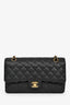 Pre-Loved Chanel™ 2012 Black Quilted Caviar Leather Medium Classic Double Flap