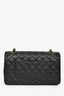 Pre-Loved Chanel™ 2012 Black Quilted Caviar Leather Medium Classic Double Flap