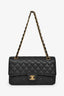 Pre-Loved Chanel™ 2012 Black Quilted Caviar Leather Medium Classic Double Flap