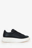 Alexander McQueen Black/White Leather Oversized Sneakers Size 39