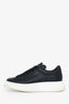Alexander McQueen Black/White Leather Oversized Sneakers Size 39
