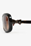 Pre-Loved Chanel™ Brown Turquoise Interlocking CC Logo Square Sunglasses