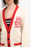 Gucci Cream/Red Wool "Far Better Not" Cardigan Size XS