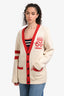 Gucci Cream/Red Wool "Far Better Not" Cardigan Size XS