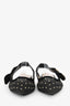 Christian Dior Black Mesh Polka Dots J'aDior Slingback Flats Size 37