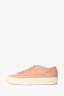 Common Projects Pink Leather Tournament Low-Top Sneakers Size 41