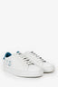 Givenchy White/Blue Leather Reverse Logo Low Top Sneaker Size 37