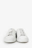 Givenchy White/Blue Leather Reverse Logo Low Top Sneaker Size 37