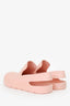 Bottega Veneta Pink Rubber Puddle Slingback Mules Size 40 Mens
