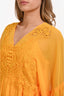 Reformation Canary Yellow V-Neck Lace Georgette Mini Dress Size 10