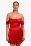 Reformation Red Silk Mini Dress Size 10