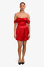 Reformation Red Silk Mini Dress Size 10
