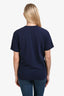 Comme Des Garcons Cotton Navy Two Hearts Patch T-Shirt Size L