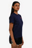 Comme Des Garcons Cotton Navy Two Hearts Patch T-Shirt Size L