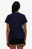 Comme Des Garcons Cotton Navy Two Hearts Patch T-Shirt Size L