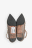 Valentino Garavani Bronze Metallic Pebbled Leather Cage Rockstud Cage Ballerina Flats Size 38