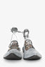 Valentino Garavani Suede Light Grey Lace-Up Gladiator Ballerina Shoes Size 38