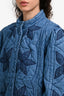 Free People Blue Denim Quilted Cropped Jacket Size S