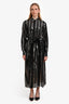 Golden Goose Black/Silver 'Chemisier Dana' Maxi Dress Size 40