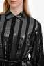 Golden Goose Black/Silver 'Chemisier Dana' Maxi Dress Size 40