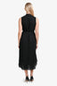 Vince Black/White Polka Dot Double Layered Sleeveless Dress Size S