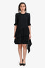 Alexander McQueen Black Tiered Asymmetrical Dress Size 40