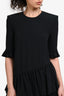 Alexander McQueen Black Tiered Asymmetrical Dress Size 40