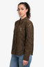 L'Agence Green 'Ellery' Eyelet Button-Up Shirt Size S