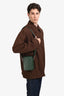 Christian Dior 2021 Green Oblique Leather Men's World Tour Crossbody Bag