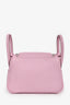 Hermès 2022 Mauve Sylvestre Clemence Leather Mini Lindy