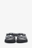 Hermès Black Leather Star Embroidered Chypre Sandal Size 37