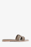 Hermès Etoupe Epsom Leather Oran Sandals Size 35