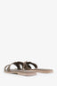 Hermès Etoupe Epsom Leather Oran Sandals Size 35
