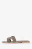 Hermès Etoupe Epsom Leather Oran Sandals Size 35