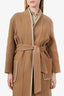 Ba&Sh Beige Wool Gotcha Belted Coat Size 0